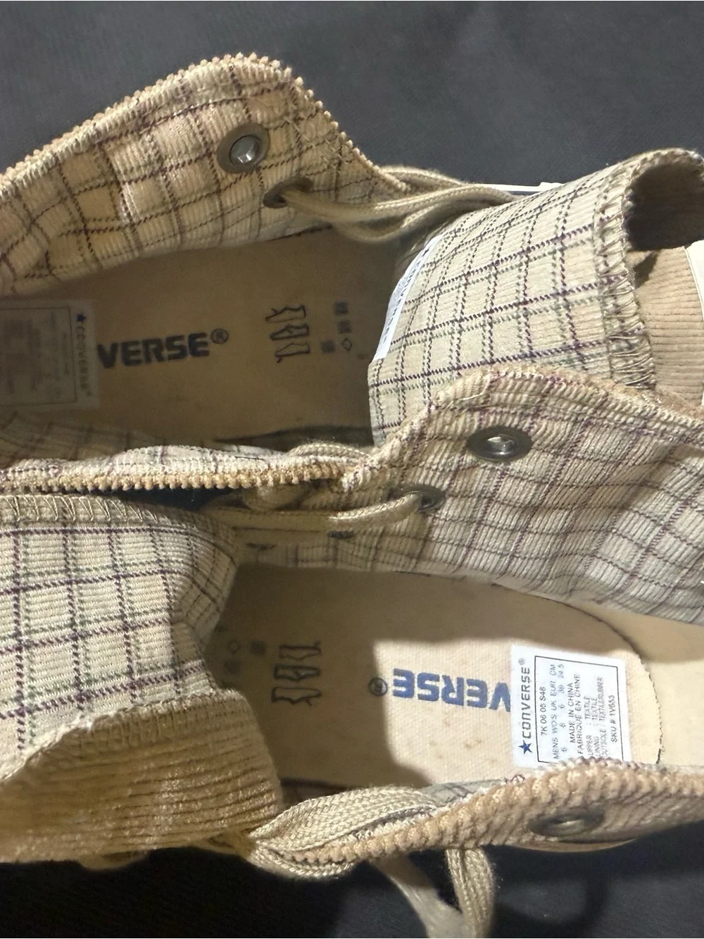 Converse Chuck Taylor All Star Corduroy High Tops – Tan | Men’s 6 / Women’s 8